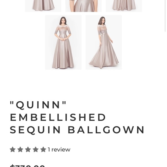 Betsy and Adam Quinn Embellished Sequin Ballgown - Picture 10 of 14